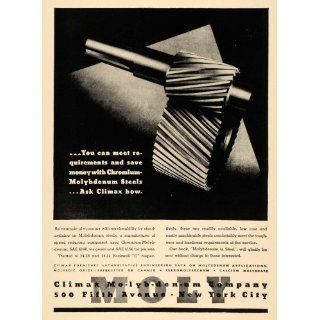 1941 Ad Climax Molybdenum Chromium Industrial Steel