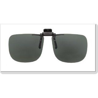 Polarized Clip on Flip up Plastic Sunglasses, Rectangle