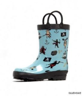 Hatleys Wild Pirates Childrens Rain Boots Size 6