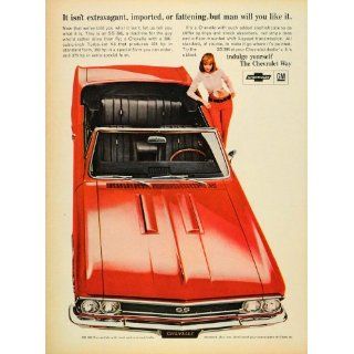 1966 Ad Red Chevrolet Chevelle SS 396 Convertible Model