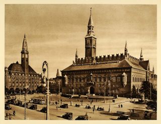 1932 Copenhagen City Town Hall Square Slotsholmen Nyrop   ORIGINAL