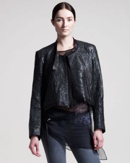 Helmut Lang Crystal Leather Jacket   