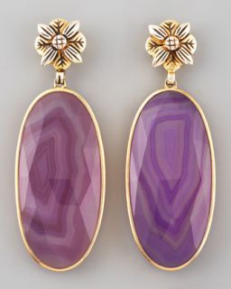 Stephen Dweck Purple Agate Quartz Earrings   