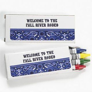 12 Personalized Blue Wild West Crayon Boxes   Teaching