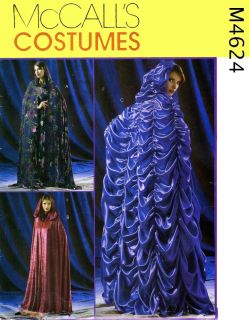  Floor Length Hooded Cape Dramatic Goth M4624 Sewing Pattern