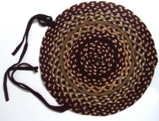 IHF Country Jute Braided Round Chair Pads Covers for Sale Checkerberry