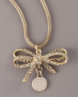 MARC by Marc Jacobs Pave Bow Pendant Necklace   