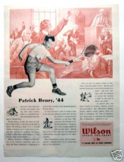 1944 Wilson Sports Equipment Patrick Henry Magazine Ad