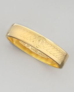 Engraved Turnlock Bangle, Yellow Golden