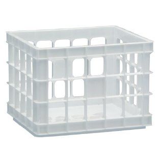 United Solutions Small Plastic Storage Crate, White: Home
