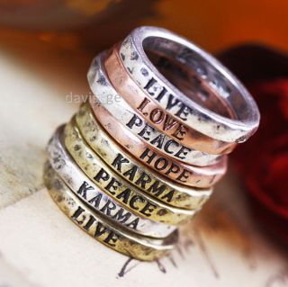Styles Vintage Ring Size 6 5 Wishes Hope Love Live Karma Gift