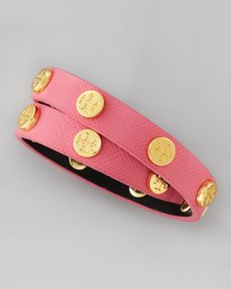  wrap bracelet rose available in rose $ 95 00 tory burch logo studded