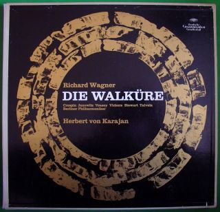 HERBERT VON KARAJAN WAGNER DIE WALKURE DGG STEREO TULIP 5 LPs