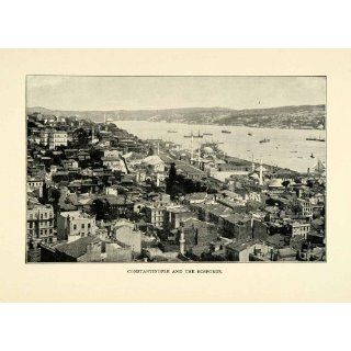 1901 Print Constantinople Bosporus Cityscape Turkey