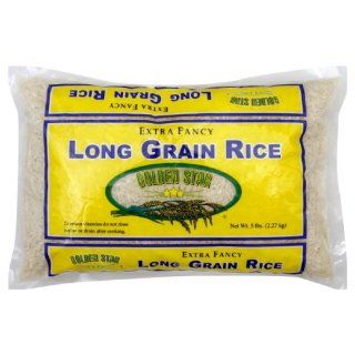 Golden Star Rice, Long Grain, 5 pounds (Pack of 8) 