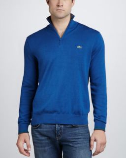lacoste half zip sweater epic blue $ 135