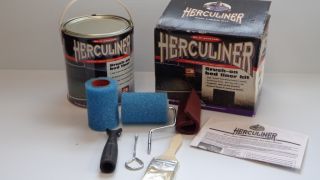 Complete Black Herculiner Roll in Bedliner Kit 1 Gallon Covers 6