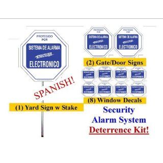 Security Sign & Security Decal   Kit #102S Spanish Burglar