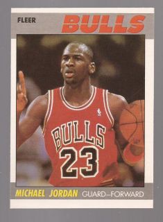Michael Jordan 1987 88 Fleer 2nd Year Card Bulls 4 VERY SHARP CORNERS