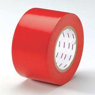 HARRIS LB11574R Safety Haz Tape, Red, L 180 ft., W 3 In   