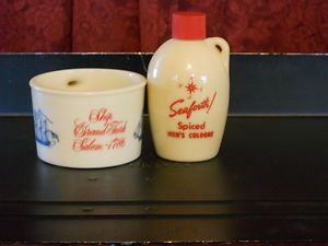 Old Spice Shaving Mug with Seaforth Mens Cologne Bottle