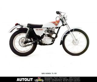 1976 Honda 125 TL125 Motorcycle Factory Photo