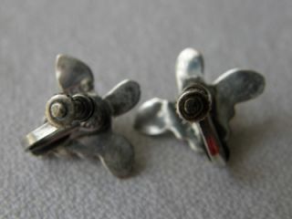 Vintage Sterling Silver Grape Cluster Earrings Marked Ibarra Cuba