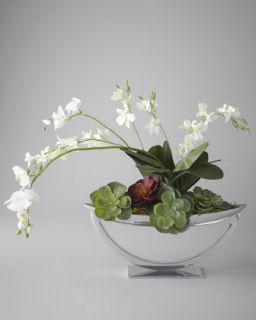 H6LCJ John Richard Collection Steely Orchids Faux Floral Arrangement