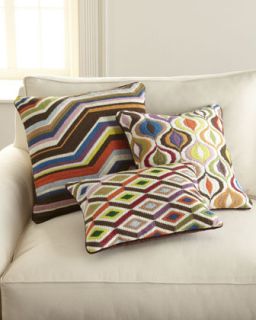 Jonathan Adler Wool Needlepoint Bargello Pillows & Positano Pillow