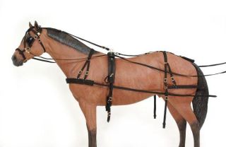 New Premium Black Nylon Horse Harness Complete Look