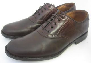  Murphy Shoes Brown Leather Headley Saddle Lace Up Oxfords 11 M