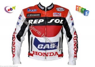 Honda Repsol Red motorbike Racing Leather Jacket