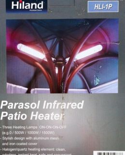  Umbrella Infrared Electric Parasol Heater 1500w Hiland Outdoor HLI 1P