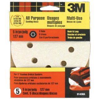 3M 9145NA Hook and Loop Backed All Purpose 5 inch Sanding Discs, Ex