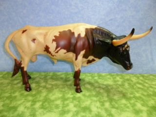  Chestnut Pinto Longhorn Bull * Traditional Size Model Horst Cattle Cow