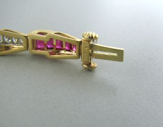 Oscar Heyman Gold 9 15ct Ruby 2 16ct Diamond Bracelet