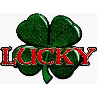 Lucky 4 leaf clover / Shamrock / Irish   Embroidered Iron