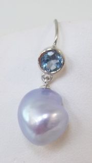 Honora Sterling Cultured Pearls Topaz Earrings