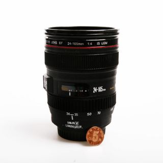 24 105mm Lens Camera Hot Cold Coffee Tea Cup Mug Pen Holder friends