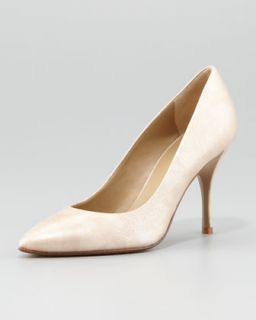 Brave Shimmery Pointed Toe Pump, Champagne