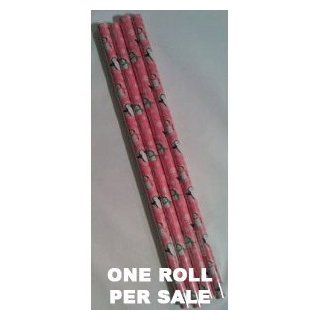 Penguin Pink Christmas Wrapping Paper   One Roll: Office