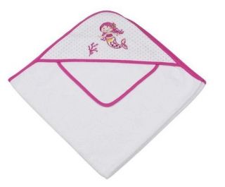 Mermaid Infant Hooded Boxed Towel Set Towel Is 30 Sq Wash Cloth 10