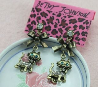  Johnson Retro Style Cat Gemstone Cute Top Jewelry Hot Earrings