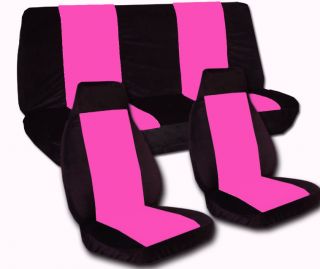 Jeep wrangler TJ blk hot pink front rear car seat covers MORE COLORS