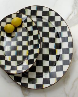 mackenzie childs courtly check pedestal oval platters $ 65 144