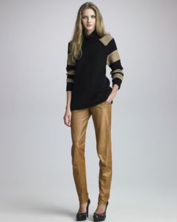 Missoni Ribbed Turtleneck Sweater & Large Zigzag Skirt   Neiman