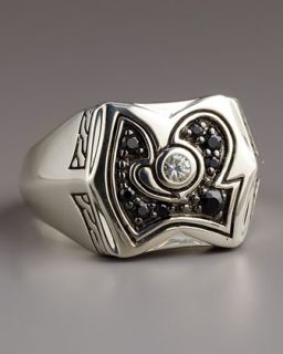 John Hardy Dayak Black Sapphire Ring   
