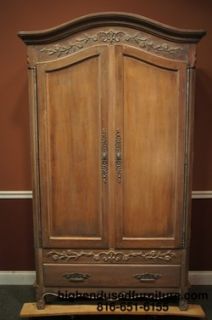 Hickory White Country French 49 Bonnet Top Armoire