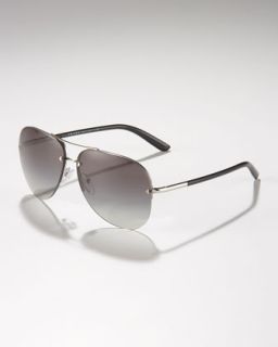 N1KLQ Prada Metal Sport Aviator Sunglasses