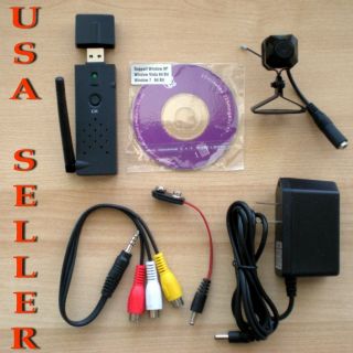 Wireless Spy Mini Hidden Security Color Camera 4 Ch USB DVR Recorder 2